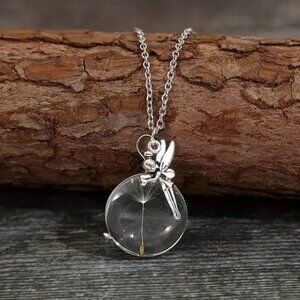 Dandelion Seed and Fairy Pendant